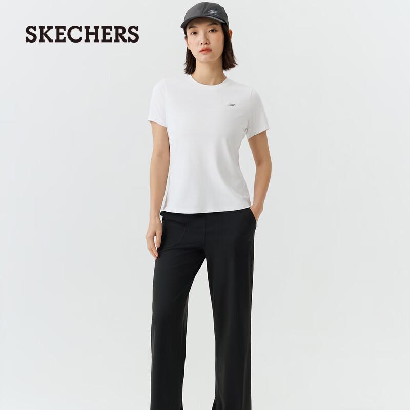 Женская футболка Skechers с коротким рукавом и круглым вырезом, быстросохнущая S 85
