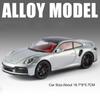 Scale 1:24 911 GT3 RS Car Model Toy Music Light Effects Supercars Four Wheel Suspension Vehicles Models Toys Kids Birthday Gifts