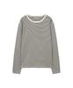 Banwonateullie A3546 Striped Round T-Shirt_Black