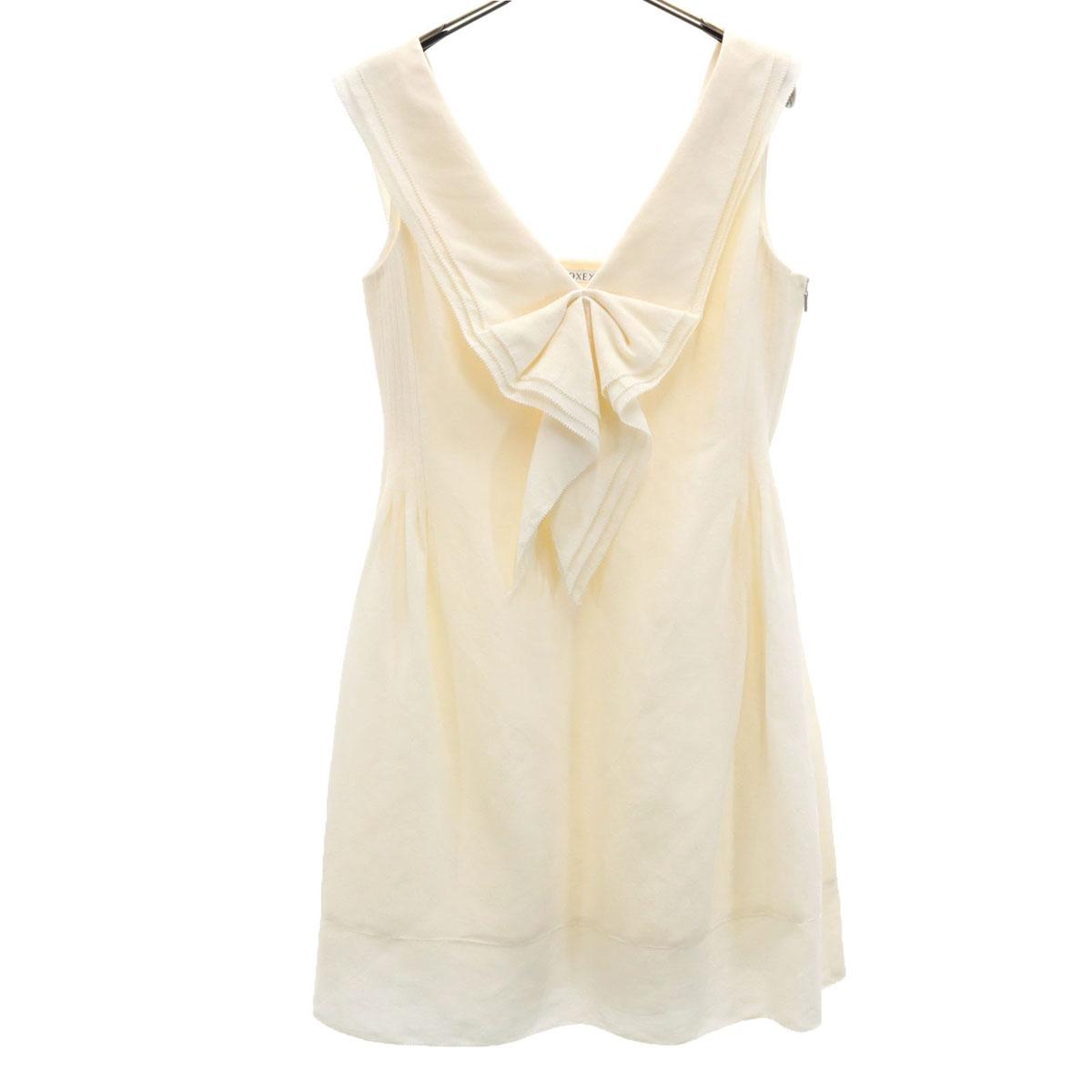 

FOXEY made in Japan No sleeve mini dress 40 Ivory Women Used