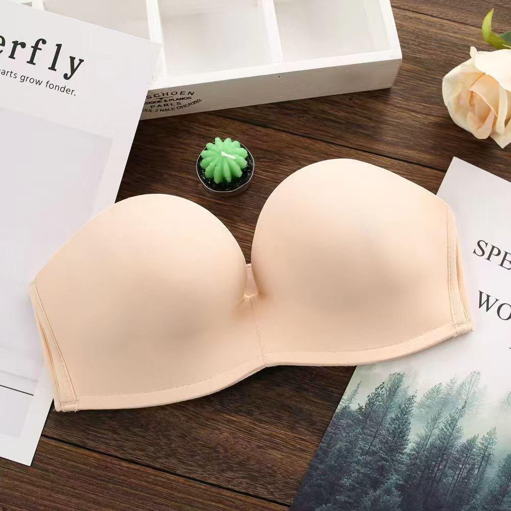 

Бюстгальтер без бретелей пуш-ап невидимий нековзкий для весіль - без кісточок, ідеальний для літа 32A