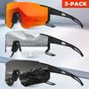 1/3PCS Oversize Outdoor Cycling Sunglasses Men Women Driving Bike Glasses Bicycle Sports Climbing Protective UV400 Goggles 4