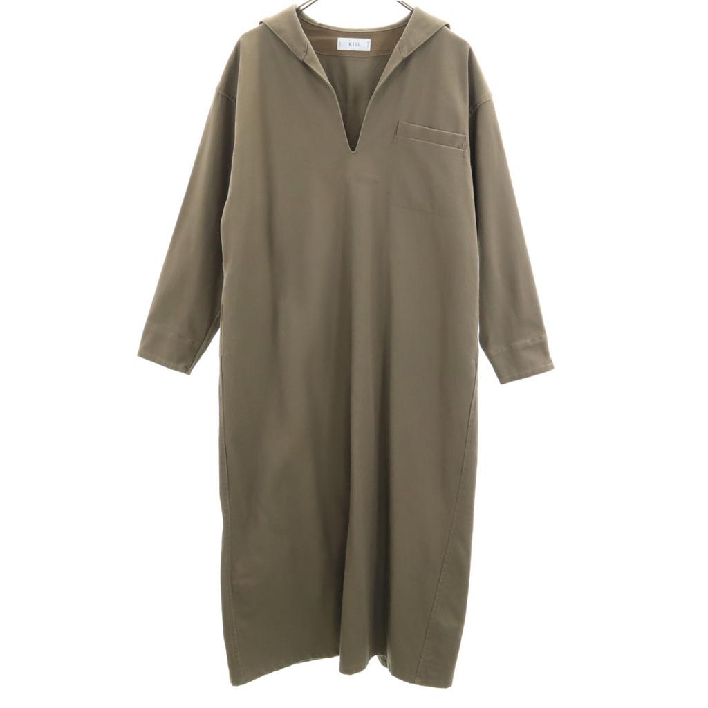 KIJI made in Japan Long sleeve V-neck sailor one piece 1 olive Women Used