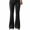 Womens Stretchy Wide Leg Trousers With Elastic Waistband Color Block Design 2026 Office Casual Wear
