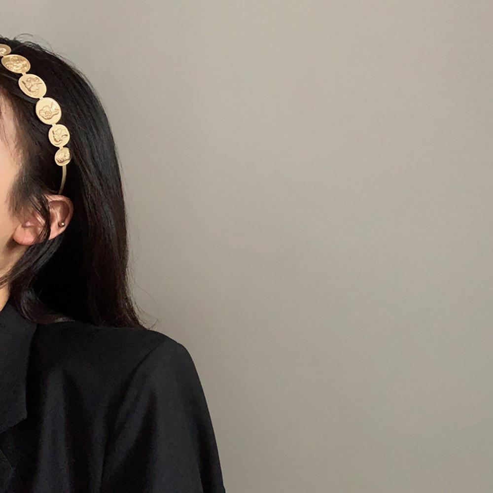 

Korea Hairband Zinc Zinc Alloy Hair Accessories Baroque Style Head Portrait Headband Diamond Hair Hoop
