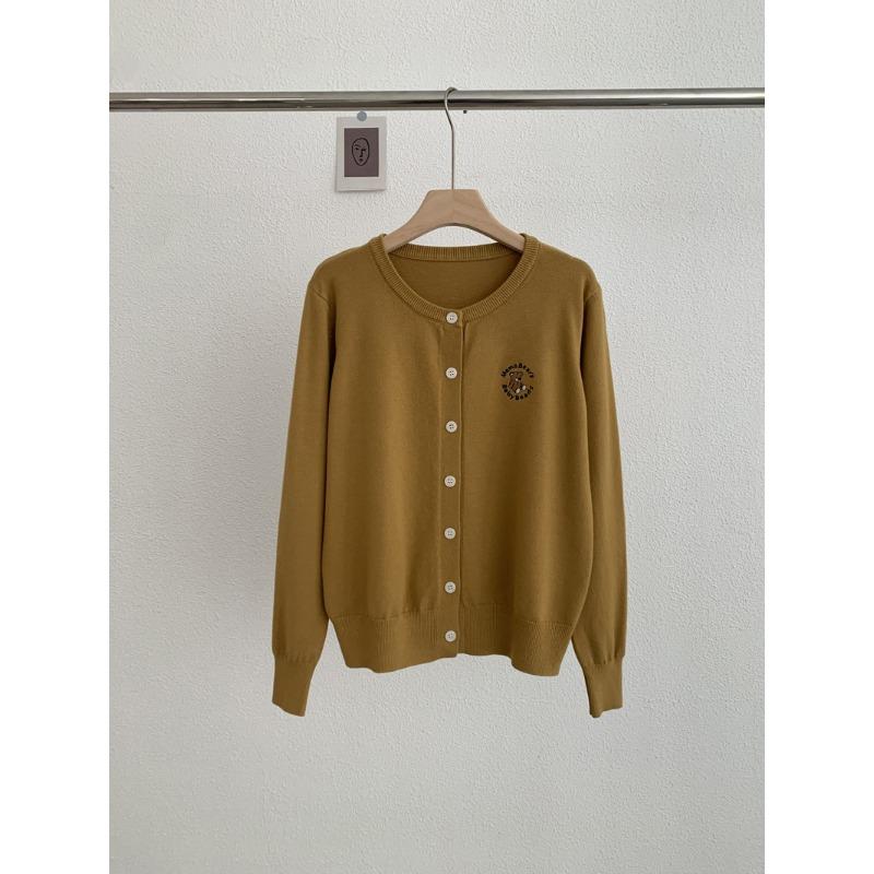 

Осенний повседневный вязаный кардиган, свитер для женщин, куртка с вышивкой, длинный рукав, свободный, приталенный, женская модная верхняя одежда, элегантные кардиганы 24864 One Size светло-коричневого