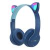 Cute Cat Ear Bluetooth Compatible Headset With Led Wireless Headset Children Girls Stereo Folding Sports Headset With Microphone