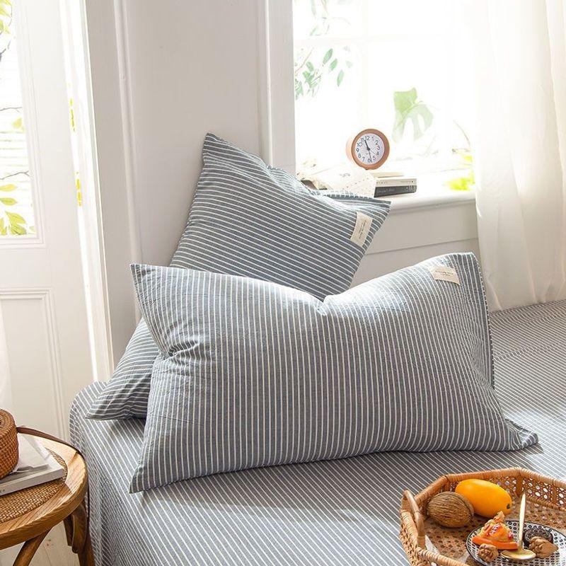 Premium 100% Cotton Pillowcase Pair 48x74cm for Home or Student Use