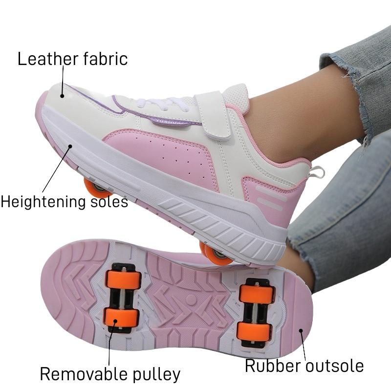 Girls' Invisible Rolling Shoes Double Wheel Transformable Men's Children's Inline Skates New Model Sports Entertainment