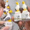 Leuchtende Möwe Klicker Schlüsselanhänger Geräusch Kleines Möwenmodell Fidget Vogel Schlüsselanhänger Neuheit Stressabbau Klicker Tastatur Schlüsselanhänger