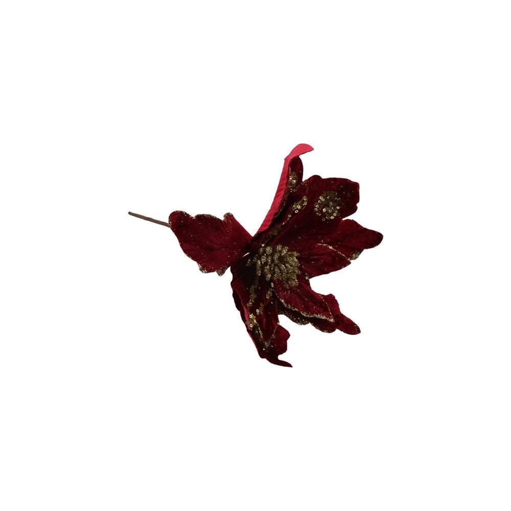Beautiful Glitter Xmas Flower Hanging Simulation Handmade Flowers  Home Decor