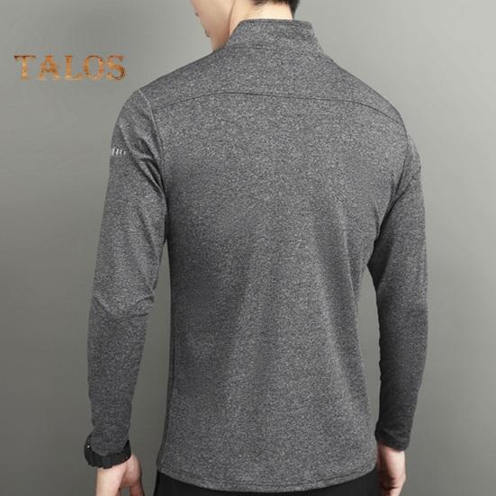 Cămăși sport pentru bărbați, cu guler ridicat, hanorac cu jumătate de fermoar, culoare solidă, cu mânecă lungă, pulover, pentru toamna iarnă, îmbrăcăminte ocazională