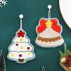 Christmas Hand Towel Creative Snowman Santa Claus Shape Handkerchief Towels Kitchen Bathroom Absorbent Hand Cloth Xmas Decor