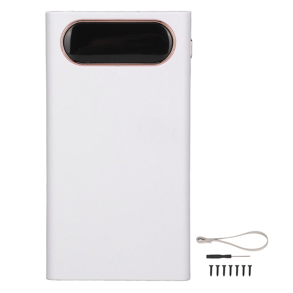 10W   18650 Portable Power Bank Case L12 Mobile Battery   12 Batteries Capacity with 2 LED Lights LCD Display