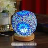 Creative LED Desk Lamp USB Button Warm Dimming Stained Glass Bohemian National Style for Home Bar Bedroom Decor LED Table Lamp