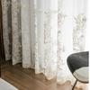 New Floral Embroidered Sheer Curtains for Living Room Bedroom Windows Voile Drapes Fresh Design