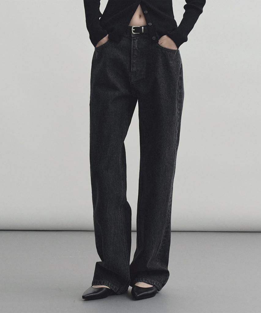 MONGDOL Straight Amc Denim Jeans Black Mdpt056Black
