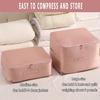 Ultra Space Saving Self Compression Organizer, Compression Bags for Storage, Space Saving Compression Moving Organizer Bags with Zipper, Compression