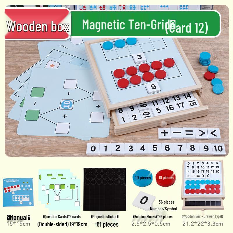 Magnetic Ten-Frame Math Manipulative for Addition & Subtraction (Grades K-1)