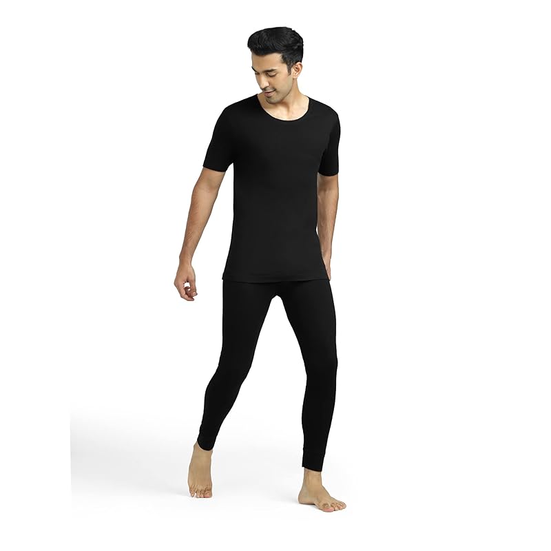 XYXX Men's Alpine Cotton Rich Thermal Set (M; Black)
