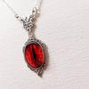 Vintage Goth Red Cat Eye Pendant Necklace Crystal Clavicle Chain Dragon Eyes Necklace For Women Friend Fashion Jewelry