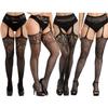 4 Pcs Pantyhose Fishnets Sexy Thigh-High Stockings Suspender Stockings For Women Garter Belt Stockings Hollow Out Pattern Tights