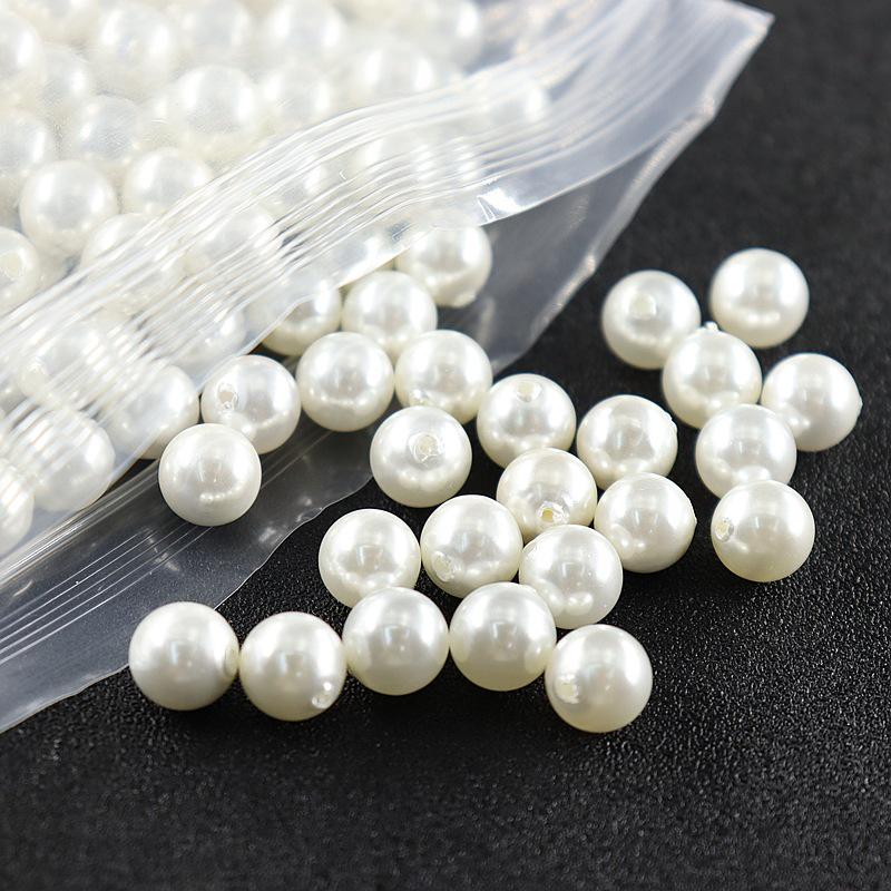 Half-drilled Round Shell Pearl Beads for DIY Jewelry: Earrings, Ornaments, Rings, Semi-finished Products, Buttons