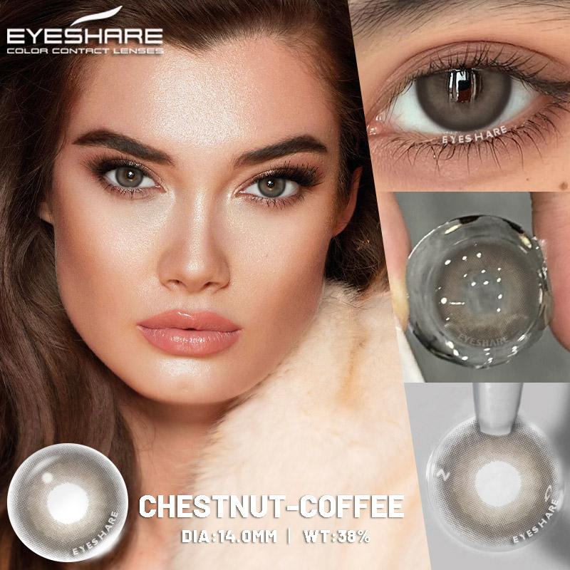 2Pcs Blue Colored Contact Lenses for Eyes Brown Soft Lenses Beauty Lenses for Eye Cosmetics Green Color Contacts Yearly