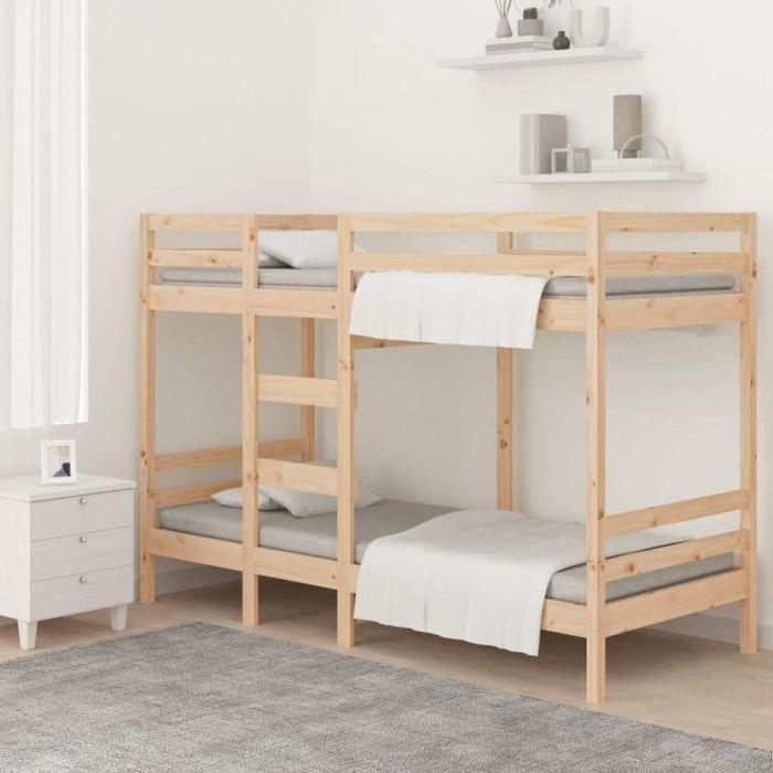 VidaXL Bunk Bed 75x190 Cm Solid Pine Wood 3139844