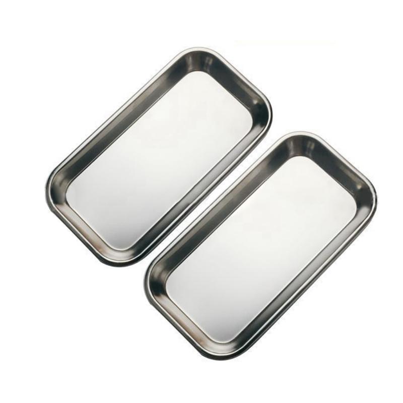 Multi-Function Storage Tray Stainless Steel Lab Instrument Organizer Holder Laboratory Station Square Metal Dish