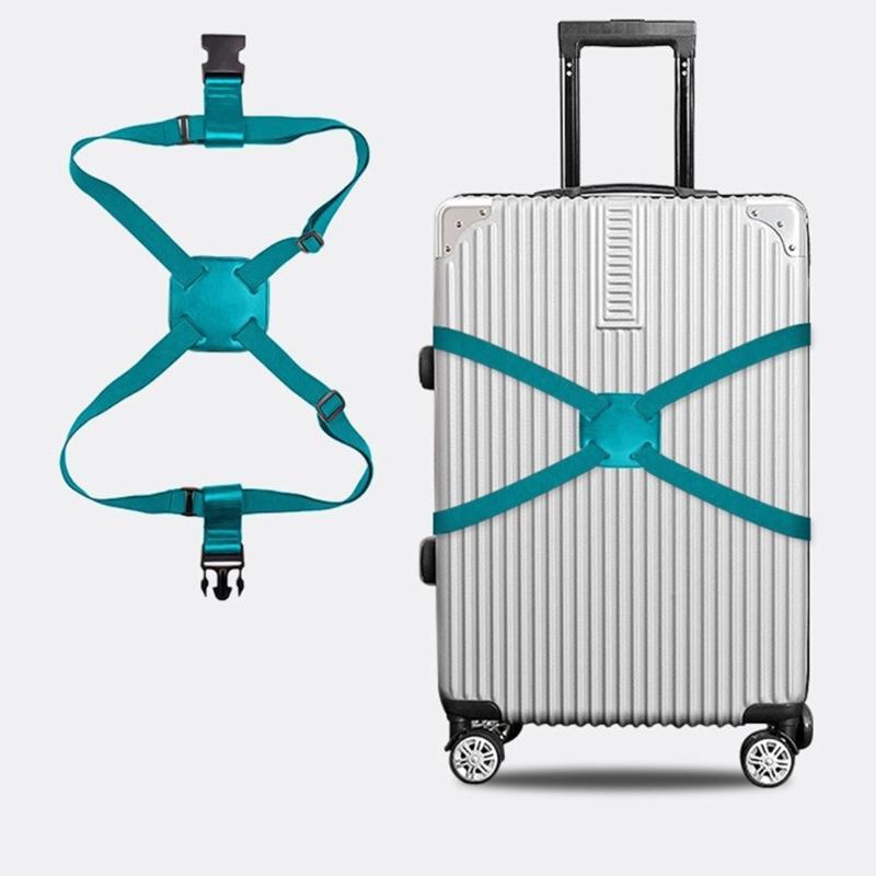 Multi Color Polyester Suitcase Fasteners Adjustable Buckles Tie Down Strap For Luggage Organization During Travel