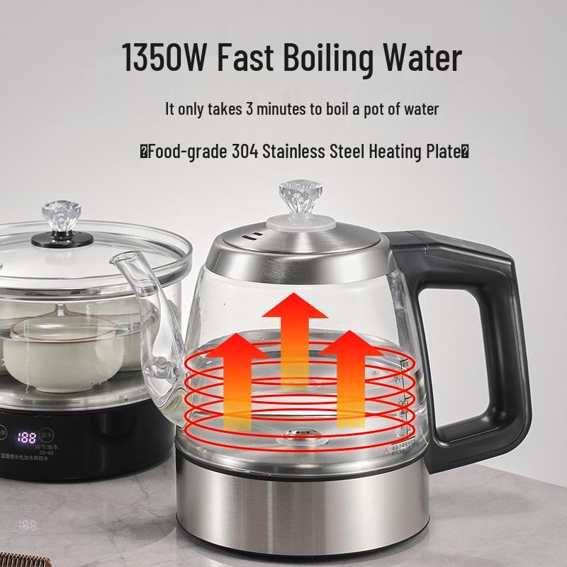 Automatic Double-Hole Hot Water Kettle with Smart Bottom-Filling, Ideal for Boiling Water and Tea Brewing At Home