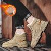 Schneestiefel Herrenschuhe High-Top Warme Pelzstiefel Herren Casual Fashion Stiefel Retro All-Match Arbeitsschuhe Fashion Desert Boots
