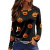 Women's Daily Casual Long-sleeved Printed O-neck Top