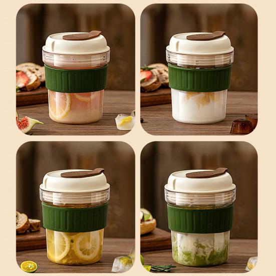 Cold Brew Cup with Ice Cube Mold 500ml Portable Coffee Cup Simple Dual-Use Ice Cube Maker Cup for Summer