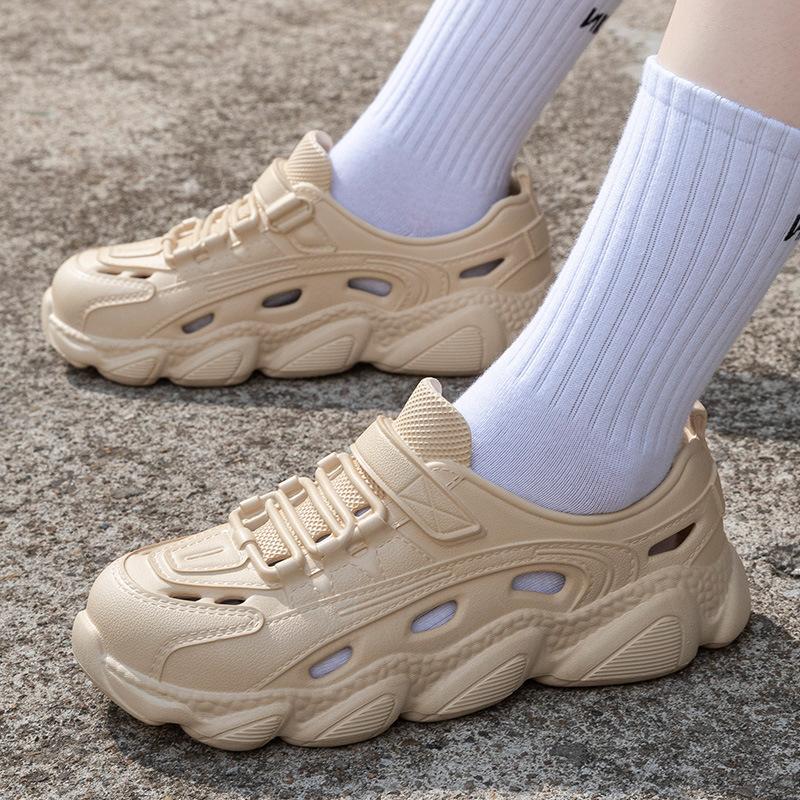 

Мужские модные сандалии из ЭВА, летние, мужские, для улицы, толстая подошва, нескользящие, дышащие, крутые, пляжная обувь, мужские, для рыбалки, водонепроницаемые 35 хаки