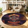 Round Rug Custom NameGuns N’ Roses Pattern Non Slip Carpet Home Floor Decor