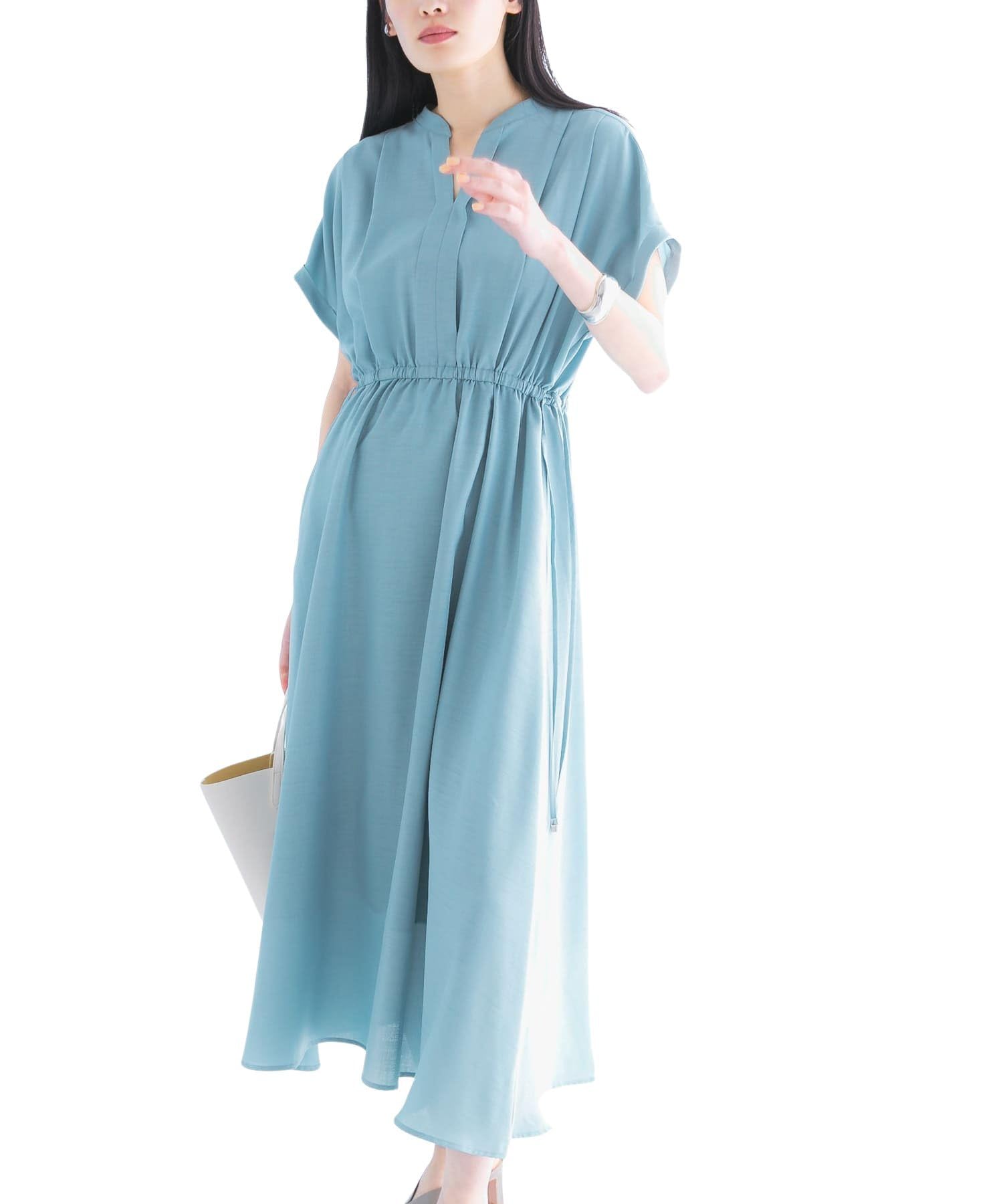 

Исследовательский Моющийся Ключевой Вырез Голубой Свободный [Urban Rosso] Платье, Полупрозрачное Платье, Женский, RAA5-26K503,