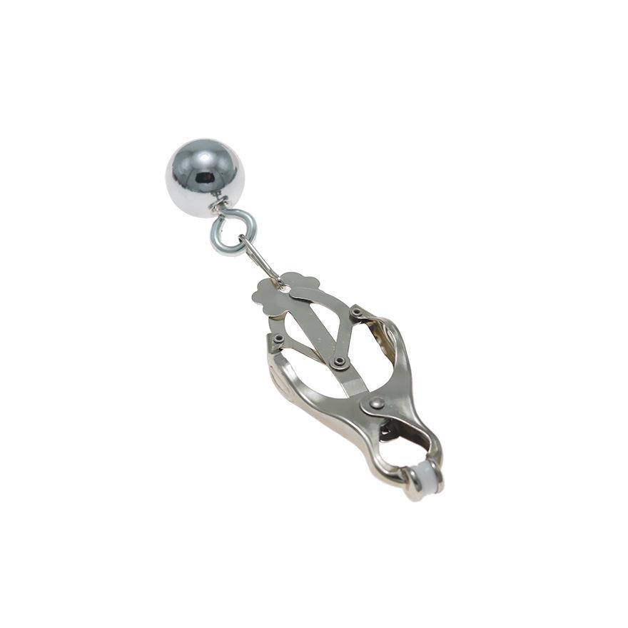 Chaquj Erotic Nipple and Labia Clamps with Gravity Ball Pendant