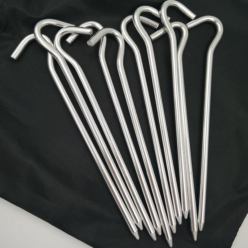 10 Pcs/Lot 18cm Tent Pegs Aluminum Round Tent Stake Alloy Tent Pegs Outdoor Nails Tent Accessories