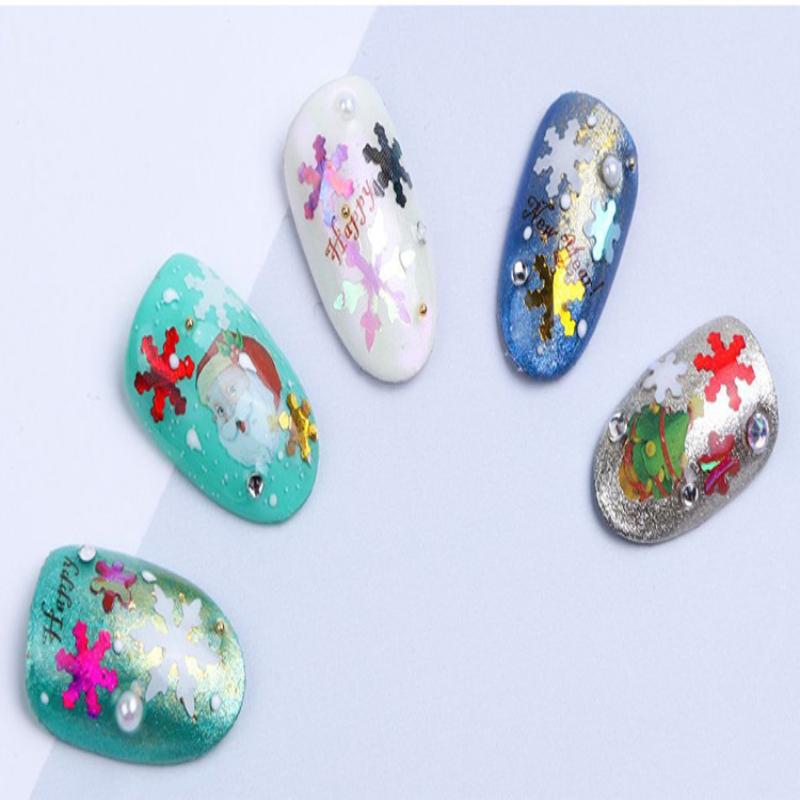 1 Box Halloween Ghost Pumpkin Shape Holographic Festival Glitter Sequins For Diy Making Art Craft Nail Decoration Accessories