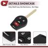4 Buttons Key Shell Case CWTWB1U75/CWTWB1U816 for Nissan Sentra 2012-2016 for Nissan Versa 2013-2015 Keyless Entry Remote Key Fob Replacement Case