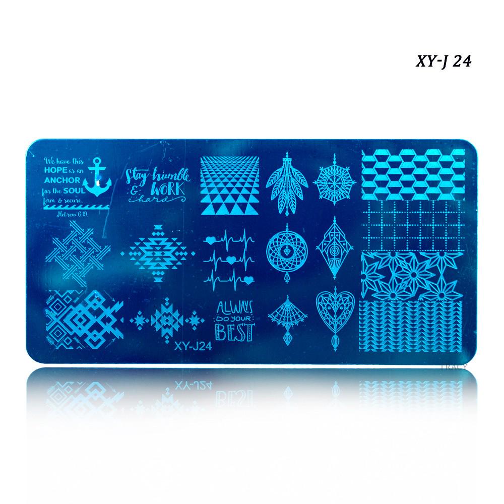 Nail Art Stamping Plates Stencils Lace Flowers Beauty Stamp Polish Printing Nail Art Templates