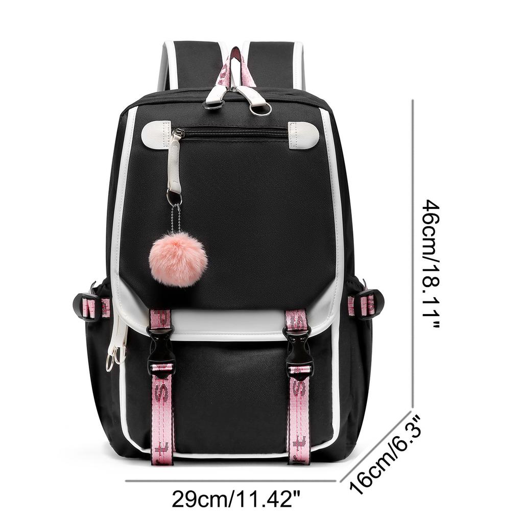 Backpack Female Junior High School Student High School Bag Large Capacity Casual Backpack College Student Computer Bag