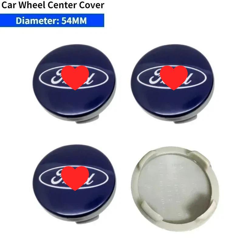 54MM Car Wheel Center Hub Cover Caps Accessories For For-d ST Fusion Escape Explorer Edge Mondeo Focus Ecosport Fiesta Kuga ST S-helby M-ustang Taurus