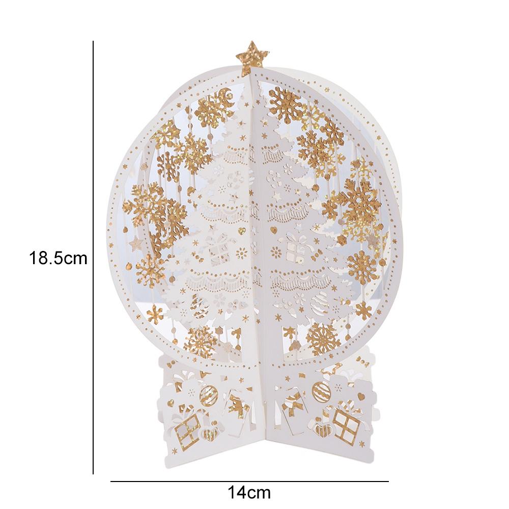 Three-dimensional Blessing Card Hollow Holiday Card  Winter Holiday