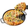 1Pcs Round Double Handle Cast Iron Frying Pan Grill Pancake Pizza Pan Kitchen Cooking Pan for Camping Pancakes and Pizza