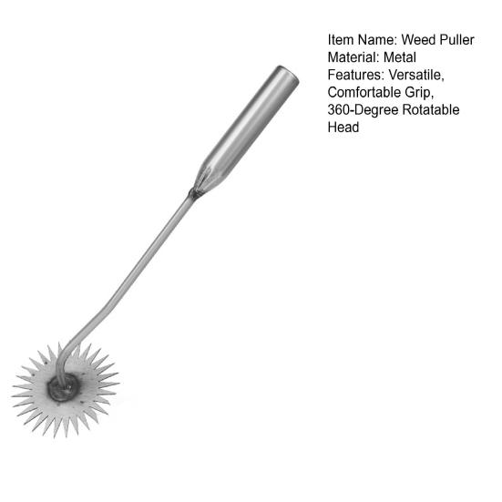Hand-Unkrautstecher mit 360-Grad drehbarem Kopf Unkrautzieher mit ergonomischem Griff Manuelles Unkrautentfernungswerkzeug zum Ausreißen von Löwenzahn Distel Garten Rasen Terrasse