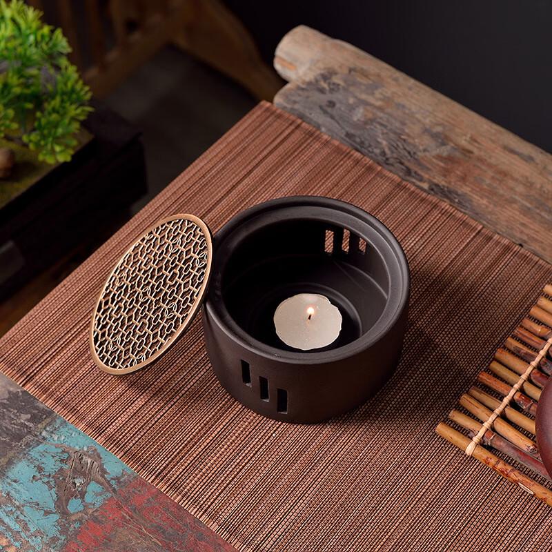 Yilutang Handcrafted Zisha Red Clay Teapot & Warmer Set