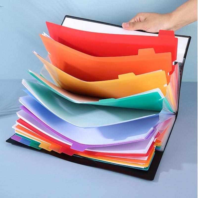 12 Pocket Expandable File Folder Letter Size Document Organiser Expanding File Organiser Sorting Folder Elastic Closure